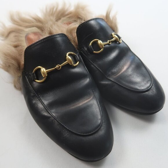 Gucci Princetown Horsebit Fur Mules Flats Size 36 / 6 - Picture 13 of 13